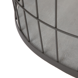 Paniers en fil de fer vintage 3 pièces gris et bleu aqua, ensemble de paniers de rangement polyvalents en métal - Product Image 4