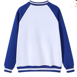 เสื้อสเวตเชิ้ตคอกลมแขนแร็กแลนสีน้ำเงินขาวแบบยูนิเซ็กซ์ ปักลายตัวอักษรซิกมา มีกระเป๋าเสื้อ สวมใส่สบายทรงปกติ ผลิตจากผ้าฝ้ายถัก - Product Image 6