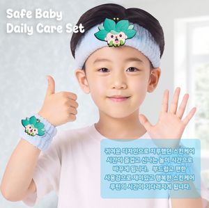 ชุดที่คาดผมและสายรัดข้อมือสำหรับเด็ก ลายการ์ตูนสีฟ้า ปรับได้ ผลิตจากผ้าฝ้าย สไตล์หวาน ใช้ได้ทุกวัน - Product Image 5