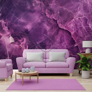 Modern <strong>Purple</strong> <strong>Marble</strong> Lightning Texture 3D <strong>Wallpapers</strong> Waterproof and Anti-Static Home Decor for Living Room - Product Image 2
