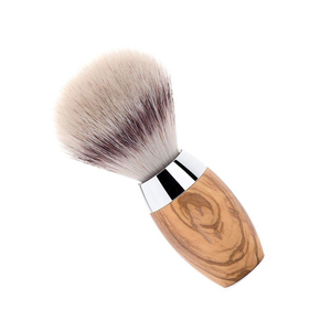 Pinceau à raser professionnel avec manche en bois, poils en acier inoxydable, poils de blaireau pur, pinceau à raser pour homme - Product Image 4