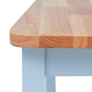 Juego de 2 sillas de comedor de madera maciza de caucho gris y natural, tamaño estándar - Product Image 6