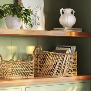 Open Design Decorative Storage <b>Basket</b> For Living Room Organization Decorative Oval <b>Basket</b> And Laundry Storage - Product Image 4