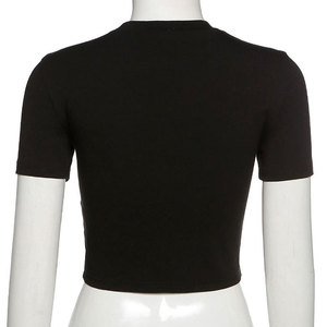 Camiseta Punk Vintage con Pedrería de Araña, Estilo Gótico, para Mujer, Estilo Y2K, Cuello Redondo, Color Negro, Ropa Urbana, 100% Poliéster - Product Image 2
