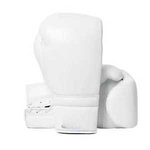 Ensemble de boxe personnalisé avec impression de logo de marque, ensemble de boxe en cuir véritable blanc, ensemble d'entraînement professionnel pour le kickboxing, le sanda et le muay thai - Product Image 4