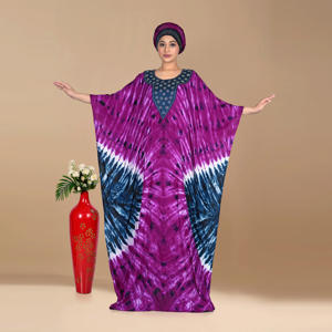 Kaftan Farasha en rayonne, longueur ras du sol, modeste, pour l'Aïd et le Ramadan, sans manches, avec encolure contrastante et coupe fluide maxi pour femme - Product Image 3