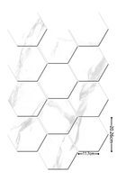Autocollant mural hexagonal SXP-PVC, grain de bois, marbre, auto-adhésif, panneau mural décoratif, imperméable, décoration murale DIY