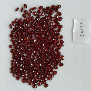 Granat rouge naturel 4,5x3,5 mm, taille ovale, meilleure qualité, pierre précieuse en vrac pour la fabrication de bijoux - Product Image 2