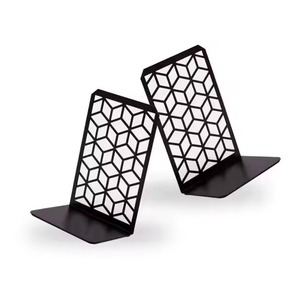 Durable Metal Bookends Strong <b>Book</b> Holder Non Slip <b>Book</b> Stopper Office Desk Shelf Organizer - Product Image 4