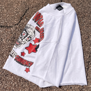 Camiseta Corta Oversize Casual Transpirable de Manga Corta con Estampado Frontal de Algodón Orgánico Sostenible Estilo Urbano de Moda Urbana - Product Image 1