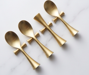 Reposacucharas de metal dorado mate hecho a mano, soporte curvo para cubiertos, para decoración de cocina y mesa. - Product Image 6
