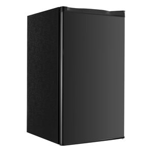 Mini 3.2 Cu.Ft porta singola reversibile frigorifero compatto a temperatura regolabile ad alta efficienza energetica ripiano in vetro a basso rumore nero - Product Image 1