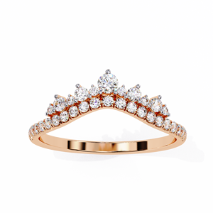 Anillo de Compromiso o Aniversario de Diamante Redondo de Diseño para Mujer, Oro de 10k, 14k, 18k, Certificado IGI - Product Image 3