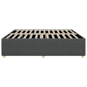 Base de Cama Rectangular King-Size Gris Oscuro Tapizada en Poliéster Estilo Moderno - Product Image 5