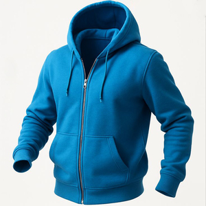 Nouveau style, sweat-shirts à fermeture éclair pour hommes, sweats à capuche, vêtements de sport vierges de haute qualité, personnalisables avec broderie OBM, fabrication de vêtements de sport - Product Image 1