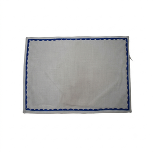 Ensemble de sets de table rectangulaires en coton tissé à la main, style bohème minimaliste, résistants à la chaleur, réutilisables, antidérapants - Product Image 1