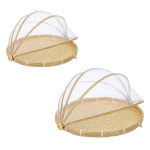 صينية خيزران متعددة الاستخدامات مع شبكة لتجفيف وتخزين الطعام والاستخدام المنزلي - Product Image 1