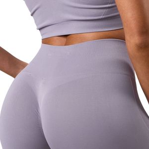 Legging léger lavande pour femme, taille haute, extensible, pour entraînement, fitness, yoga, tenue de sport et usage quotidien - Product Image 6
