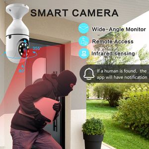 2 Pacchi di Telecamere di Sicurezza IP Wireless HD E27 5GHz/2.4GHz per Casa, Panoramiche a 360 Gradi con Rilevamento di Movimento, Lampadina per Sorveglianza Esterna - Product Image 5
