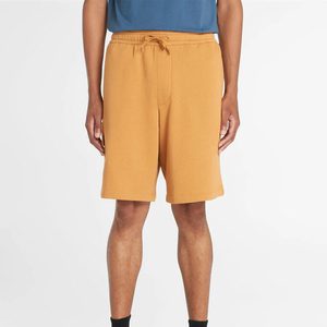 Shorts de sport en coton personnalisés pour hommes, style décontracté, en tissu éponge, taille mi-haute, motif uni, vente en gros - Product Image 1