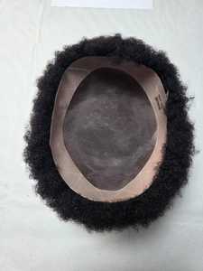 Perruque 100% cheveux humains indiens, style afro, toupet avec vague profonde lâche et vague naturelle, imperméable, Taz Hairb BD Mono Base - Product Image 2