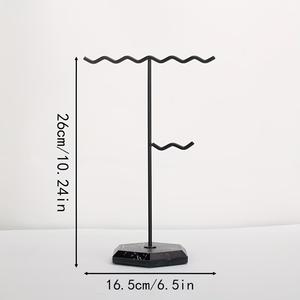 Soporte de Joyería Moderno Estilo Árbol con Ganchos Ondulados, Organizador de Collares Anti-Enredos, Base Estable, Exhibidor Elegante para Tocador - Product Image 6