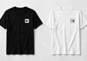 T-shirt noir à manches courtes et col rond pour homme avec logo graphique à interrupteur à bascule blanc - Product Image 6
