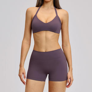 Gym Shorts Ladies Sets Top and Bottom Women Yoga Fitness Set Essentials Tracksuit Active Wear Top Women Shorts and Bra - Product Image 3