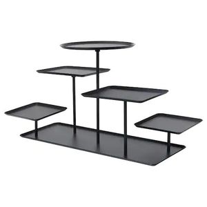 Hot Selling Black Multi Tier Display Stand Modern Serving <b>Tray</b> Organizer Rack for Home <b>Kitchen</b> Dessert Table Display - Product Image 1