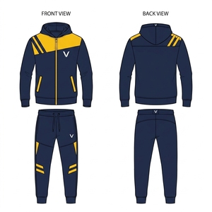Adult Unisex Washed Hooded Casual Lightweight Winter Solid <b>Tracksuit</b> Blue <b>Yellow</b> Color Long Sleeve Regular Fleece Sports Jogging - Product Image 4