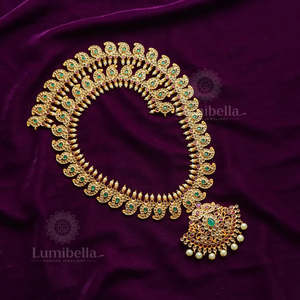 For Mango Pendant <b>Long</b> Matte Haram Fine <b>Necklace</b> - Product Image 1