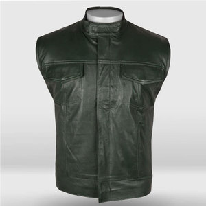 Chaleco de Cuero de Diseño Exclusivo para Hombre, Chaleco de Cuero Grueso, Cómodo y Profesional - Product Image 1