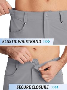 Men's Hiking <b>Cargo</b> Shorts with Zipper Pockets Quick Dry Casual Stretch Golf <b>Work</b> Short Outdoor Summer - Product Image 4