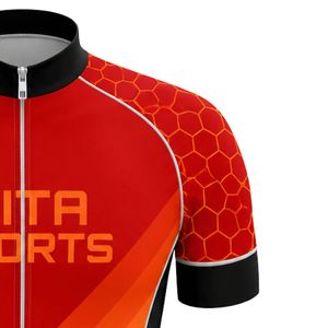 Red Orange Cycling Jersey for Men Short Sleeve Bike Shirt Athletic Breathable Lightweight <b>Road</b> Cycling Wear Outdoor Sports Ap - Product Image 6