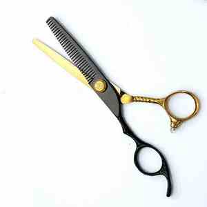 Ciseaux de coiffure professionnels en acier inoxydable 4Cr13 de qualité supérieure pour droitiers, ciseaux de barbier à 30 dents pour la coupe de cheveux en salon - Product Image 2