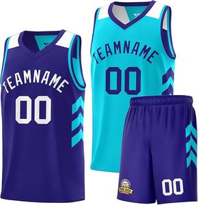 Maillot de basketball pour homme, logo personnalisé sur le devant, 100% polyester, respirant, bretelles réglables, manches courtes, élégant, confortable, tenue d'équipe - Product Image 4