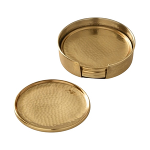 Elegant Design <b>Silver</b> Plated Metal <b>Coaster</b> Set with Holder Round Drink <b>Coasters</b> Set for Fine Dining Tableware Reasonable Price - Product Image 5