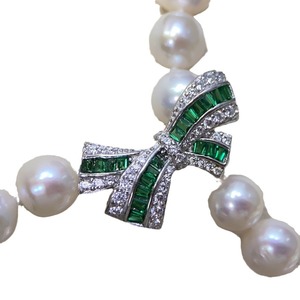 Collar de Plata S925 con Colgante de Perla de Agua Dulce Edison 2025, 13-14 mm, Redonda, con Luz Intensa, Ligeramente Imperfecta - Product Image 5