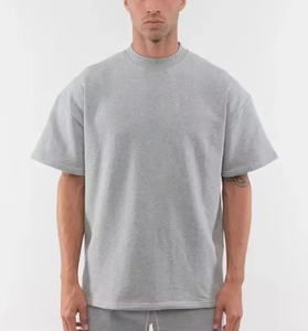 Camiseta Moderna Azul Polvoriento de Corte Holgado para Hombre, Algodón Premium, Estilo Urbano Relajado, Cuello Redondo Minimalista, Lista para Impresión Personalizada - Product Image 4