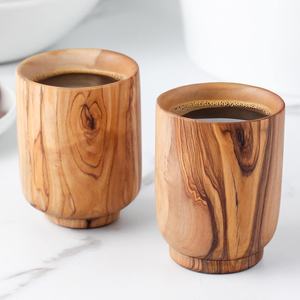 Gobelet en bois de style vintage, verre à vin en bois fait main, tasse décorative pour les décorations de table de mariage - Product Image 6