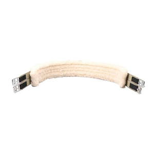 Oferta Especial: Cincha de Doma REEDS con Forma Cóncava, Malla y Cubierta de Piel de Cordero, Correa Corta Antideslizante - Product Image 3