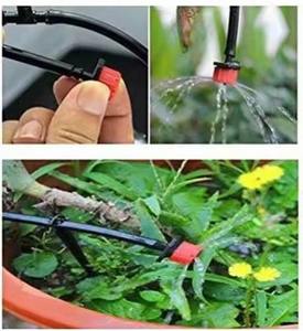 หัวจ่ายน้ำแบบปรับได้ 0-70 ลิตรต่อชั่วโมง สีดำแดง ทำจากพลาสติก PP แบบ 4 ทาง สำหรับการเกษตร ฟาร์ม เรือนกระจก สนามหญ้า สวน โรงเพาะชำ พืชผล - Product Image 5