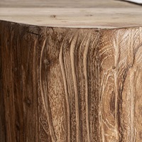 Mesa de Centro de Madera de Teca Sólida, Acabado Rústico Natural, Hecha a Mano en Indonesia, Moderna, Duradera, Ecológica y Sostenible, Muebles para Sala de Estar