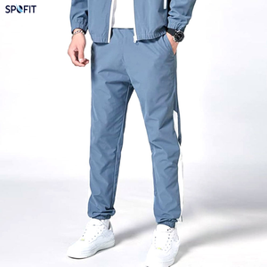 SPOFIT Men's <b>Wind</b> <b>Breaker</b> Tracksuit Hooded Zipper Full Sleeve Sporty Casual Two-Piece Suit Lightweight Breathable Spring Wear - Product Image 3