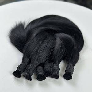 Cheveux humains vierges vietnamiens naturels noirs, lisses, soyeux et brillants, en vrac, double épaisseur, pour tressage, sans perte, Anh Hair B27 All - Product Image 2