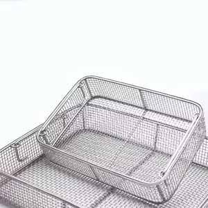 <b>Wire</b> Mesh Storage <b>Basket</b> Fine Mesh Stainless Steel Sterilization Medical <b>Basket</b> Tray Surgical Instrument Manual Salaar Industry - Product Image 6