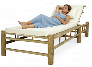 Meubles de plage d'été en bambou de style moderne, chaise longue et lit de repos pour hôtels et villas en plein air - Product Image 5