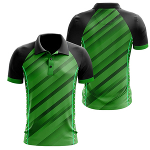 เสื้อโปโลผู้ชายสีเขียวดำ แขนสั้น ผ้าถัก ลายทาง แห้งเร็ว สไตล์สปอร์ต ทรงปกติ ติดกระดุมด้านหน้า ปี 2026 - Product Image 6