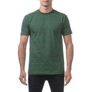 T-shirts de performance à manches courtes vert forêt pour hommes, 100 % coton, séchage rapide, chemise unie - Product Image 1