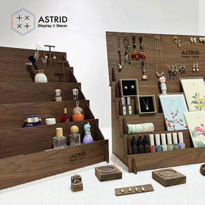 ชั้นวางแสดงเครื่องสำอางไม้วอลนัทชั้นวางแสดงน้ำหอม - Product Image 1